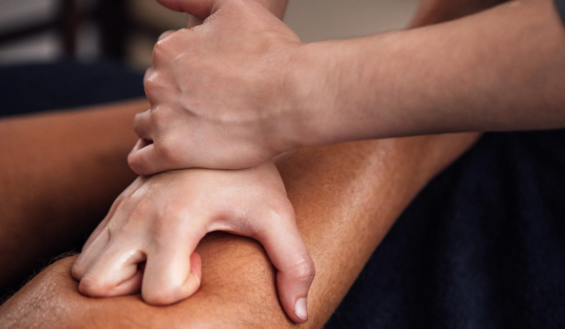 Man stretching outdoor